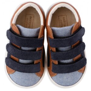 Δίχρωμα Sneakers Babywalker "Urban Velcro" – Μπλε Ταμπά - Image 3