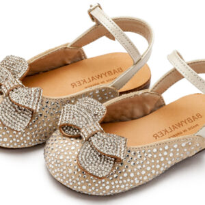 Παιδικά Παπούτσια Βάπτισης Κορίτσι Babywalker "Crystal Bow Sandal" – Δερμάτινα με Στρας EXC/5868 - Image 4